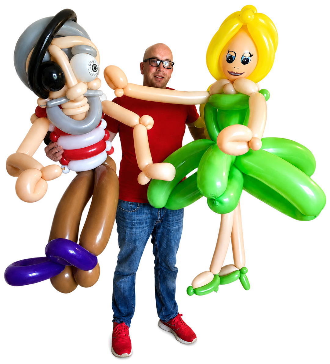 Benny with giant balloon character creations