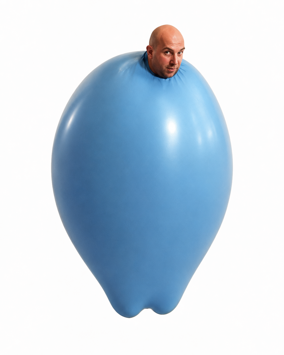 Benny inside a giant balloon